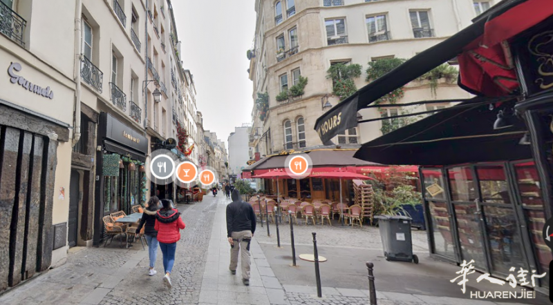 Chatelet与Centre Pompidou之间餐饮步行街Rue des Lombards准超一流位置老外50位餐馆(无烟囱但有活性炭设备)低价拍卖