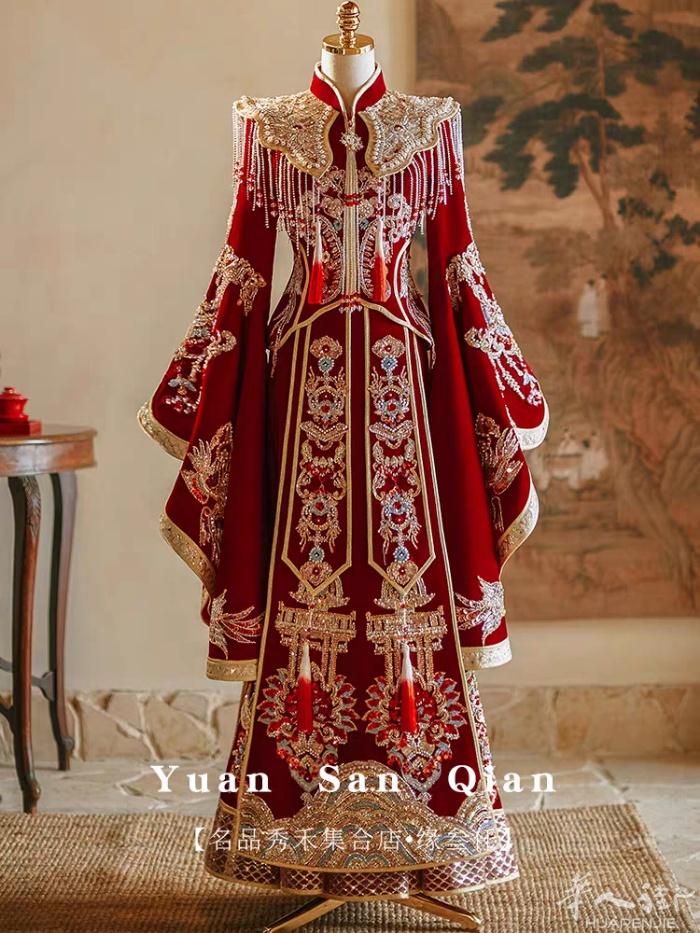 99新只穿了一次，中式秀禾服女士，165到170都可以穿