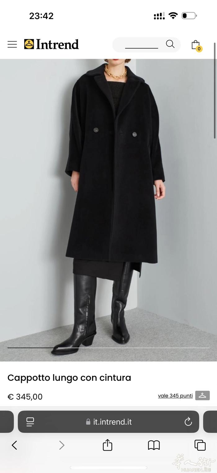 米兰低价出一件maxmara 剪标店黑色大衣 买来只穿了半天 原价348欧 26