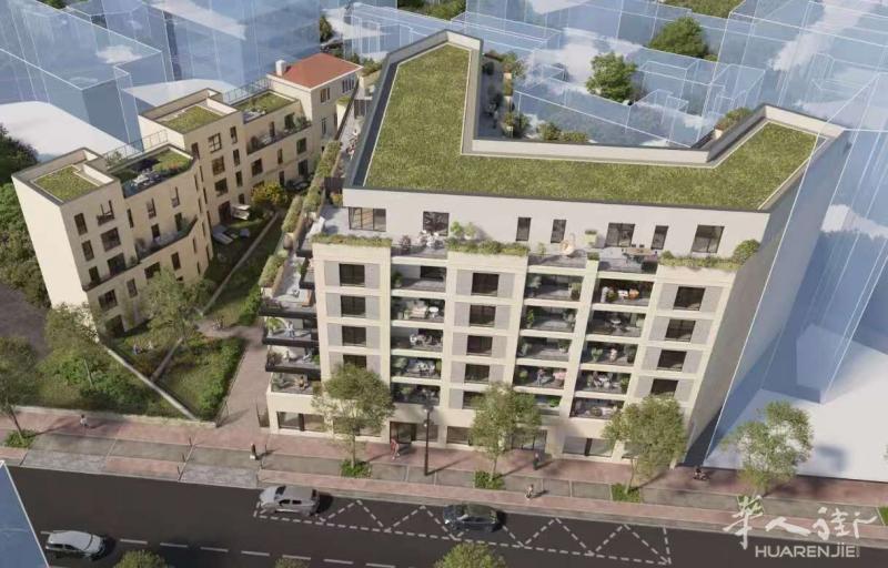 Aubervilliers市中心新房，地铁步行3分钟，B线步行12分钟