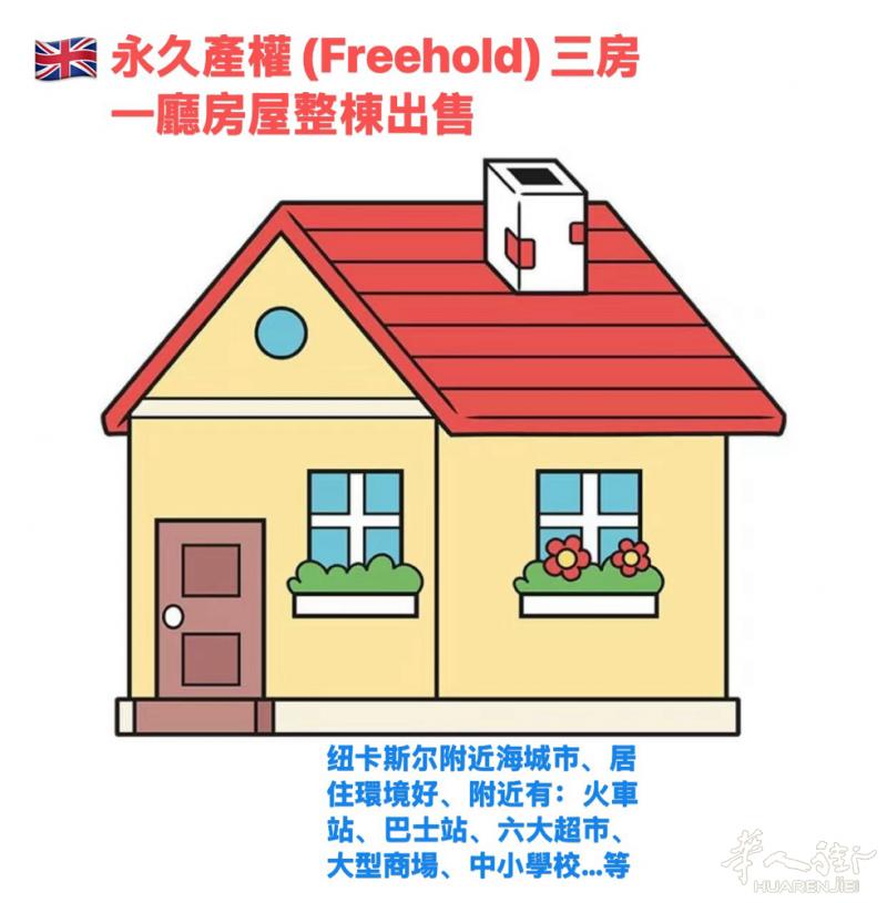 出售紐卡斯爾附近海邊城市整棟房屋