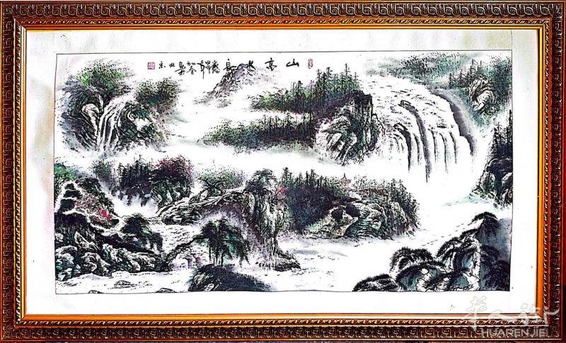 亚洲图96x163cm  山高水长