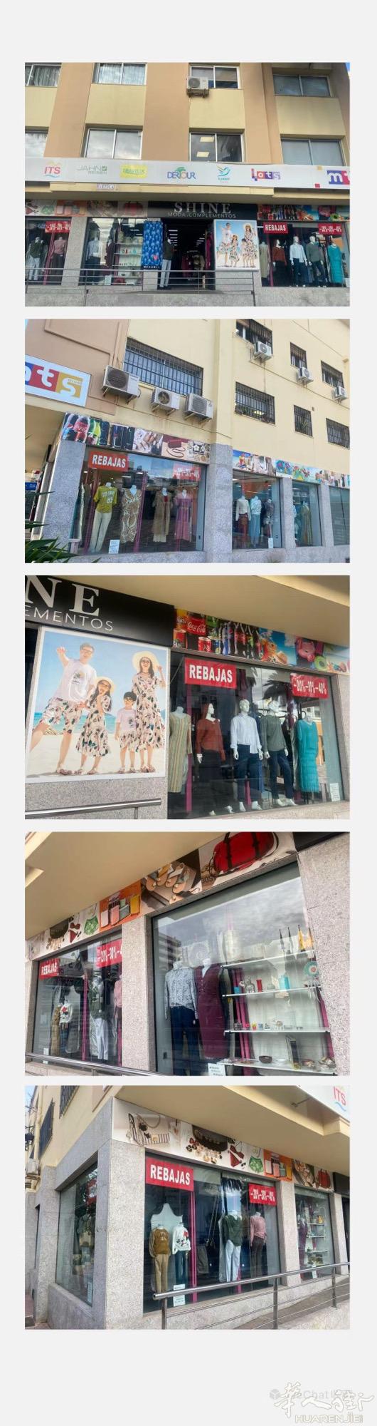 大型服装百货店铺转让 📍 位置：Benalmadena Costa海滩边二线，