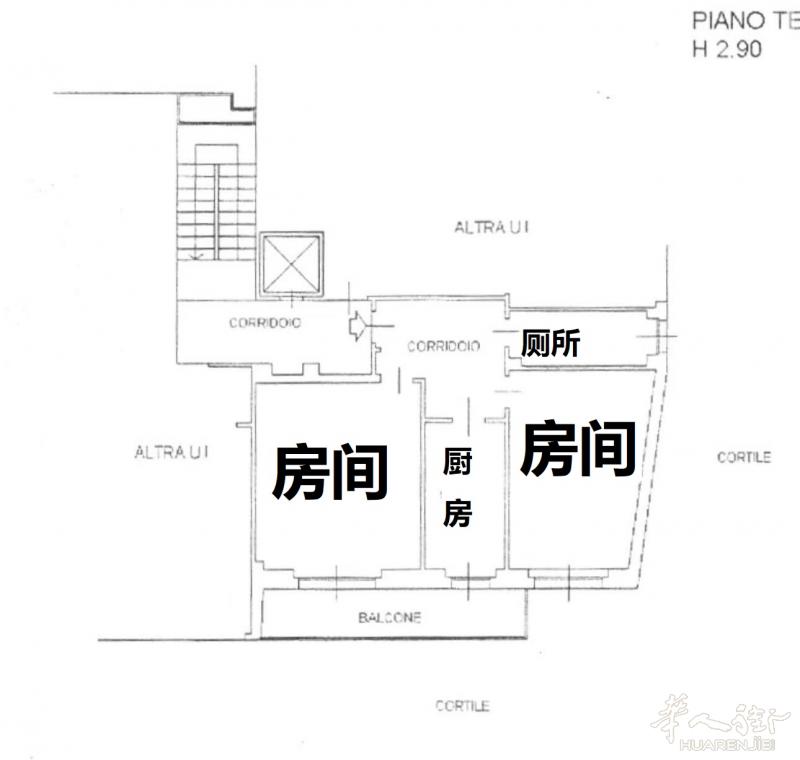 【好房出租】Quarto Oggiaro区域，via lessona 9，一室一厅一卫，3楼有电梯，有阳台，中央供暖。1250/月。