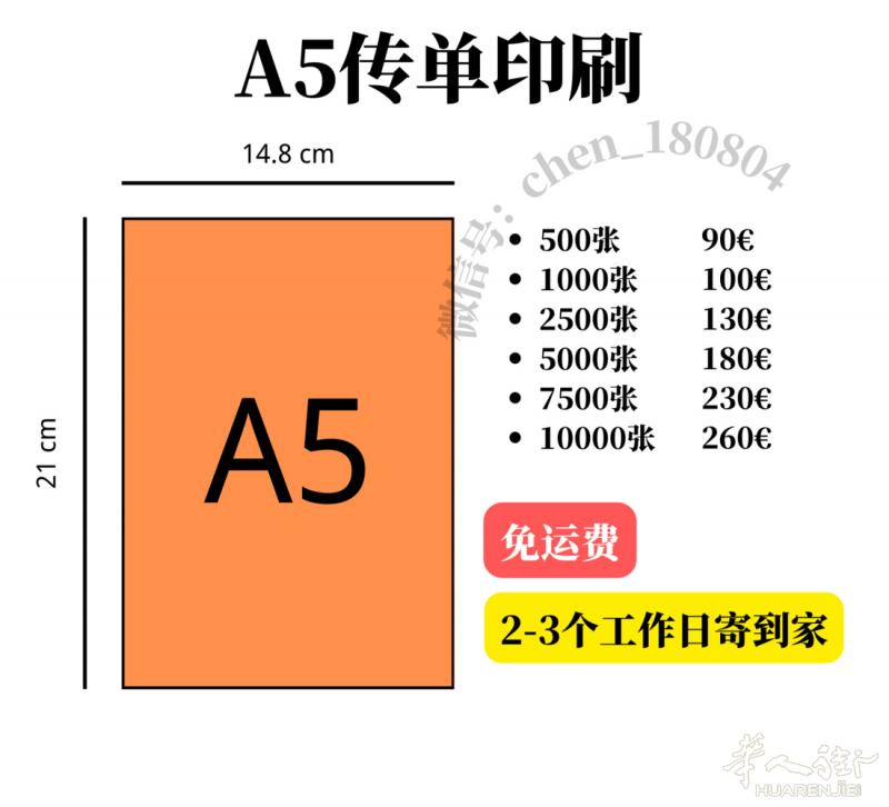 全意大利-印刷传单/名片/海报 2-3个工作日寄到家‼️免运费‼️  微信号：c