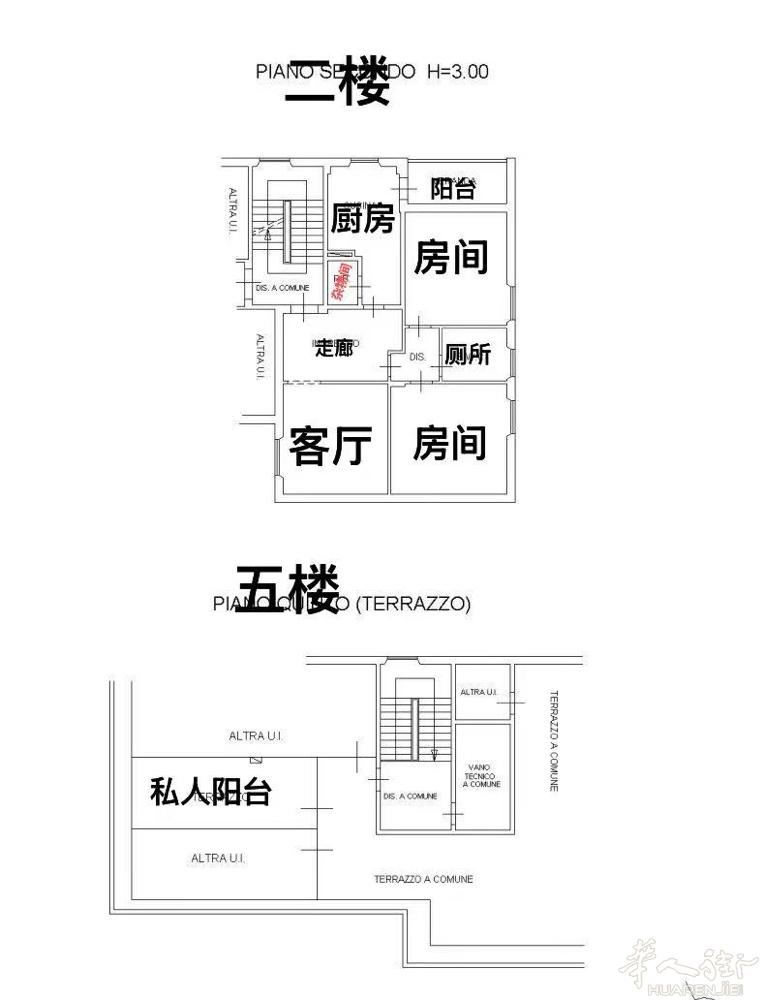 capalle 一套房 老外的二楼 中国人的三楼 出售 100多一点平方 可做三