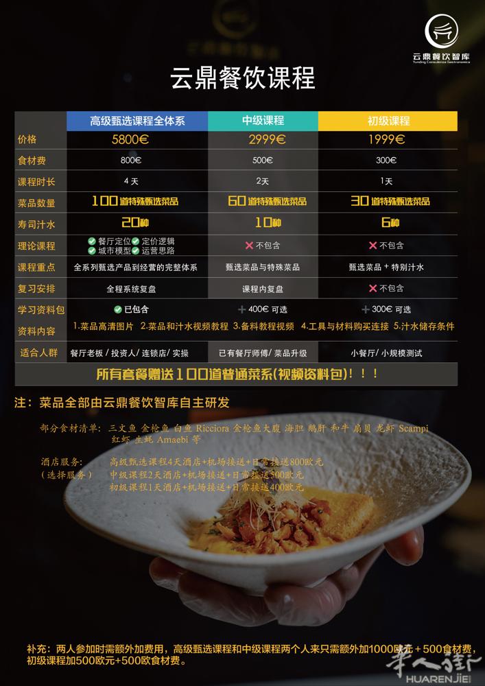 传单详细版（适合客户带走慢慢看） 欧洲日本餐专业学校 学员遍布欧洲各地 我