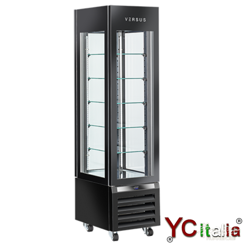 全景冷藏展示柜，温度范围-22°至+5°，尺寸450x650x1900毫米。意大利境内免运费。