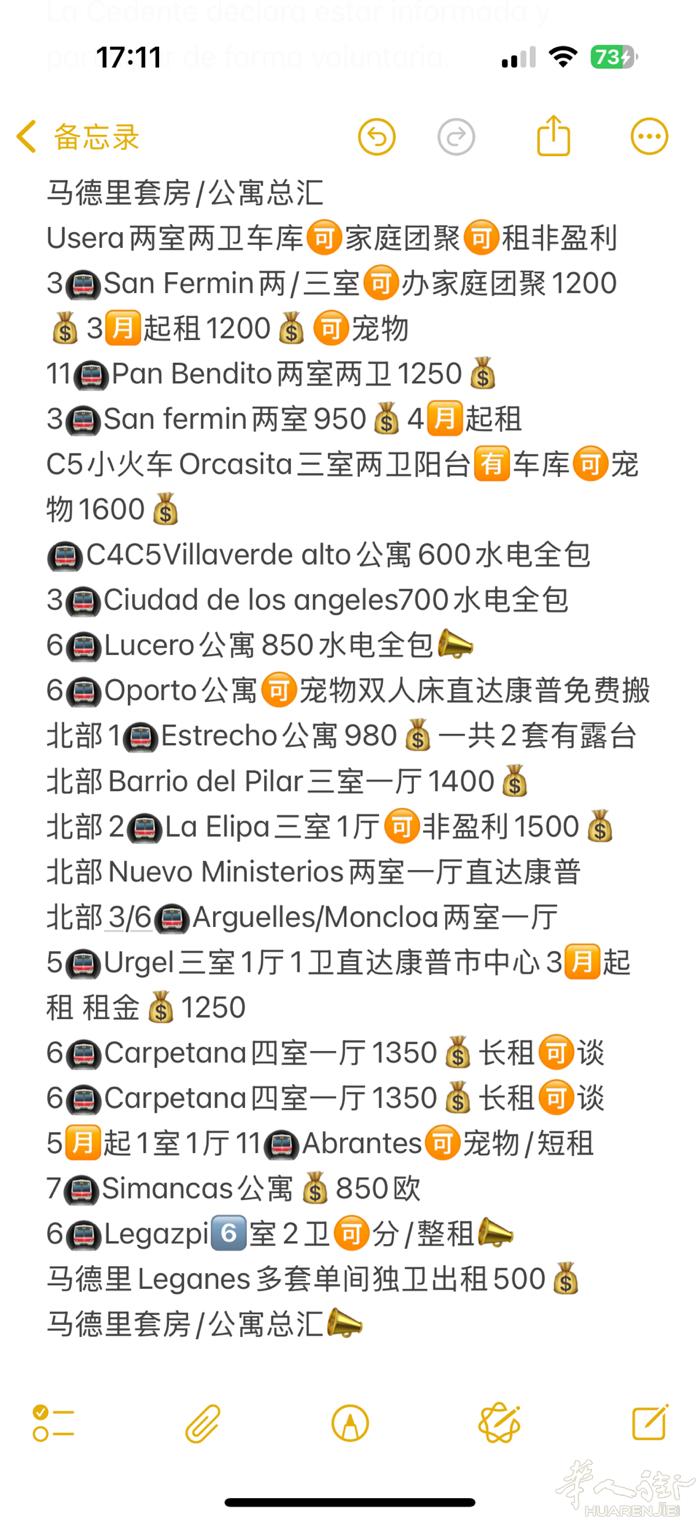 马德里套房/公寓总汇📣微信：mihabitacion Usera两室两卫车库�