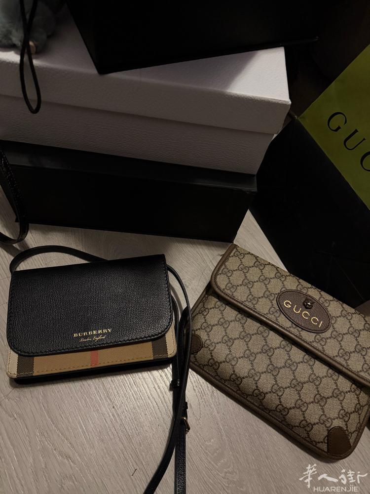 米兰出闲置正品gucci虎头斜挎包和burberry信封包