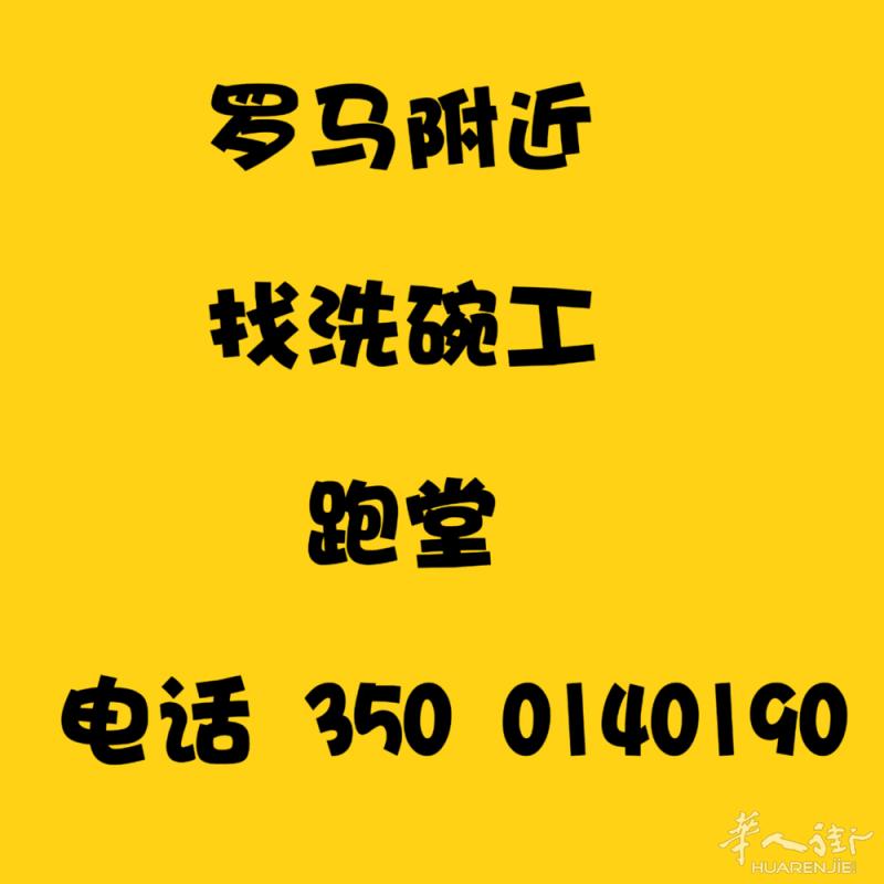 cerca lavapiatti/cameriere 半黑不超35岁罗马周边 3