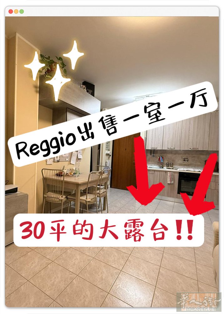 📍出售reggio单身公寓  位于雷焦艾米利亚zona canalina 面积