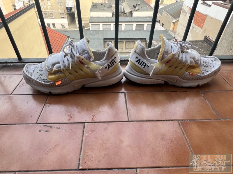 出nike off white联名款鞋，整体成色不错，有部分氧化，正品原盒，有原