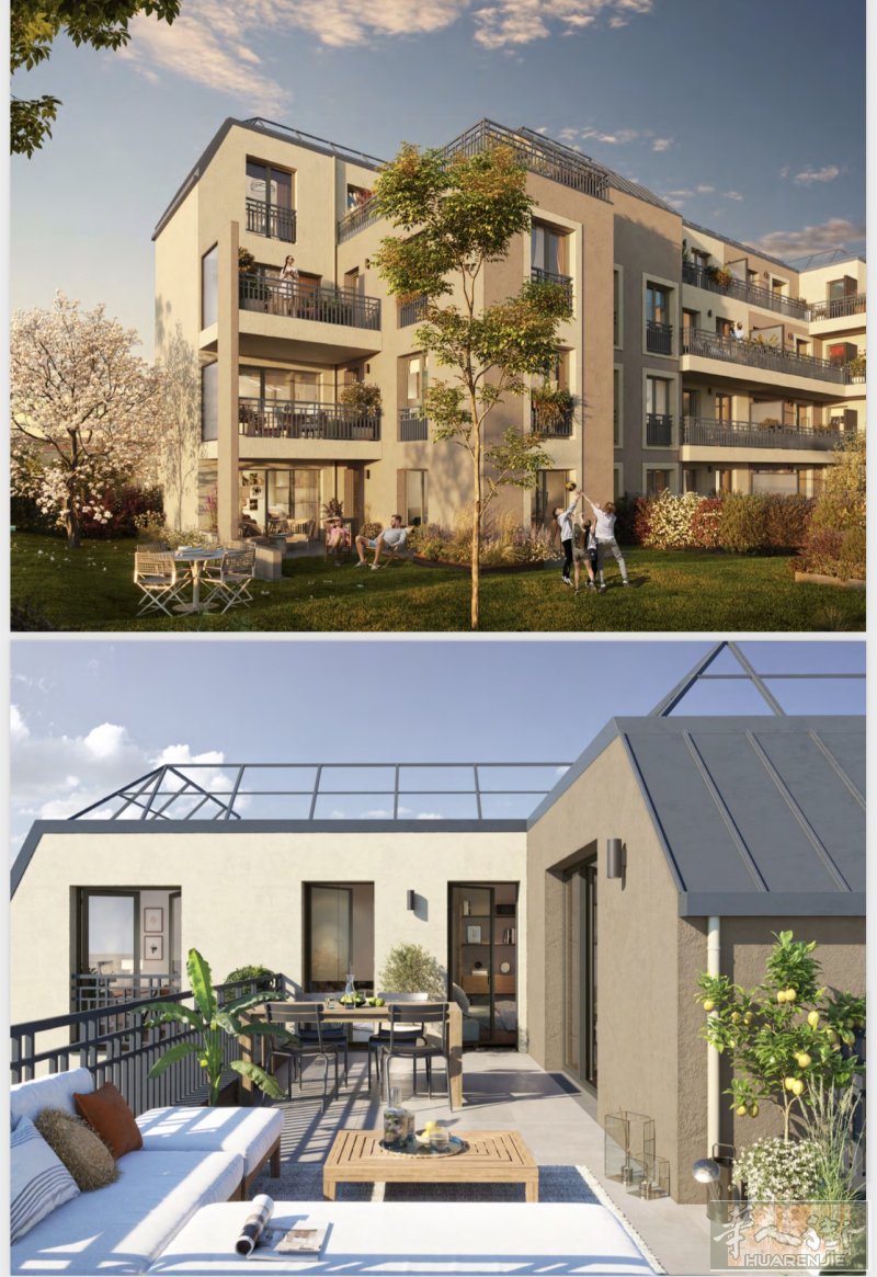 RER A线900米准现房！9分钟拉德芳斯，对岸就是富人区Maisons-Laffitte🌼🏯