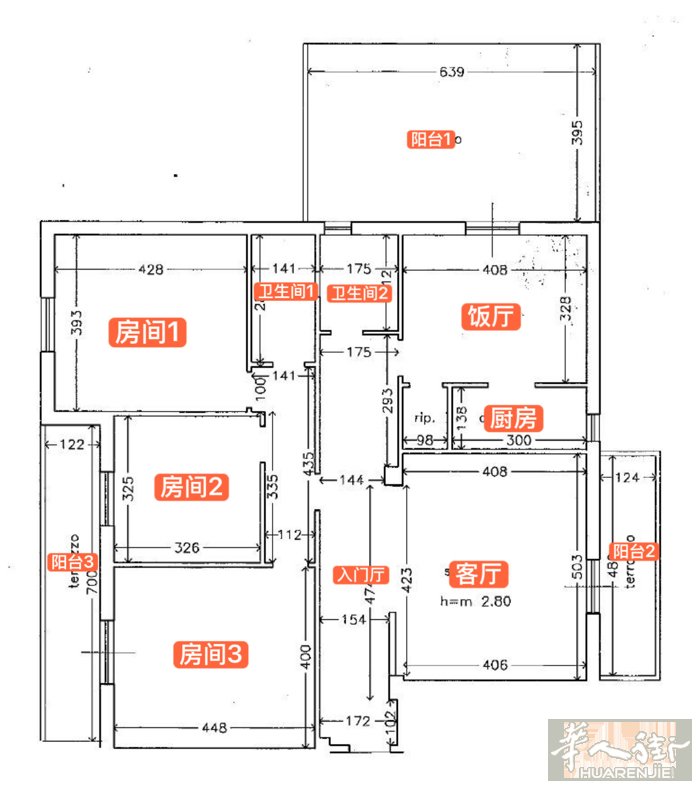 【套房出租】prato.Galciana三房二厅€1300❗️三楼带电梯.三个房