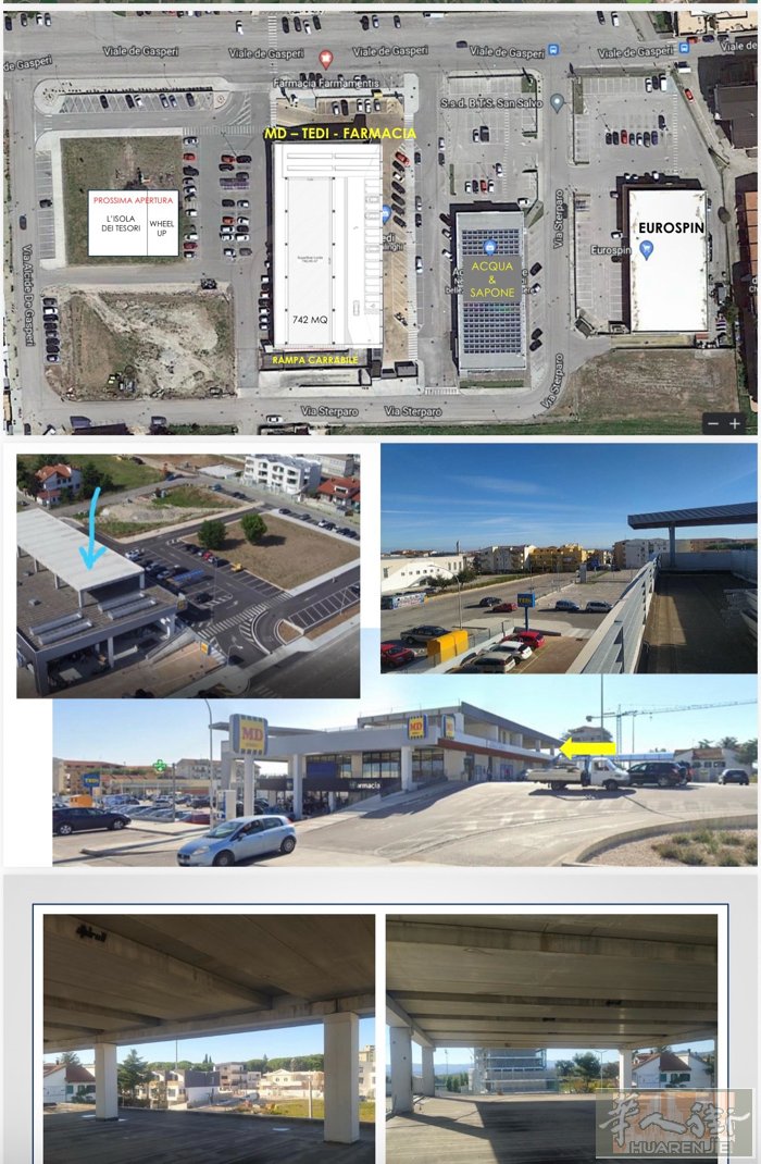 abruzzo 靠近vasto有一套店面出租 该项目为一处商业综合体，目前已有以