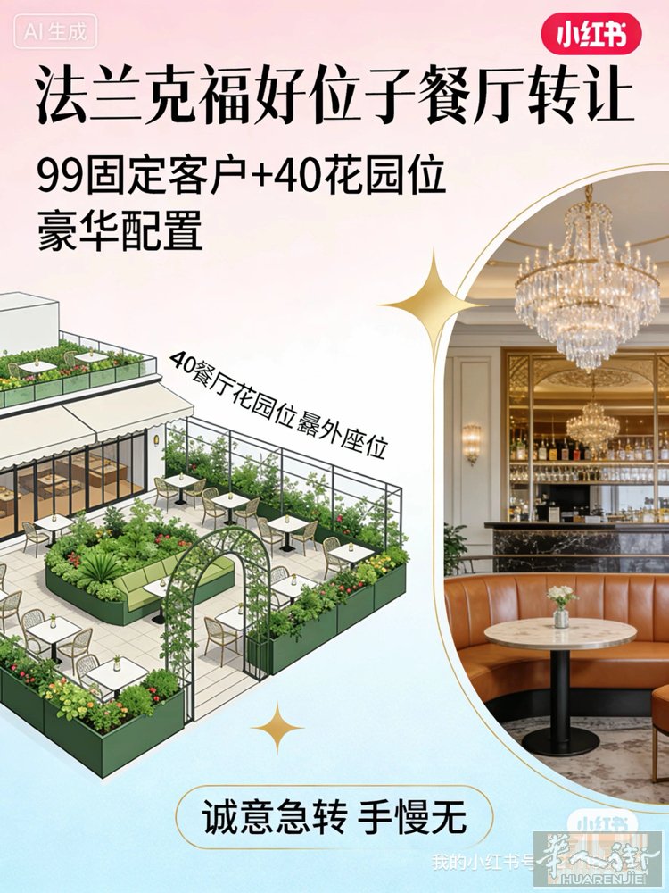 法兰克福优质餐厅项目转让｜成熟餐厅 接手即营业 在 Frankfurt 想做