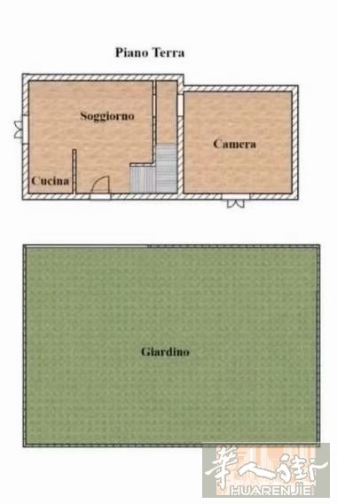 S.giusto 靠近鲜入围煮落地房出售三室一厨带院子可以停车售价23.9万