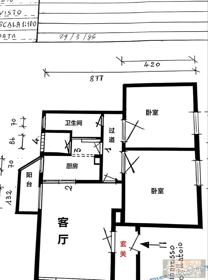 米兰黄线Comasina站，温馨三室公寓出售！