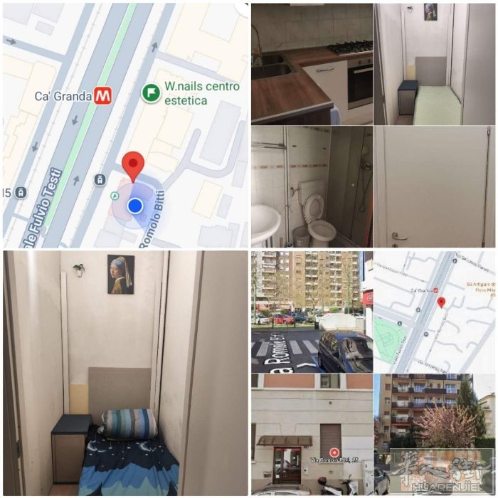 🇮🇹10欧小单人房M5 C'agranda地铁口，要居留！今天马上可以入住!