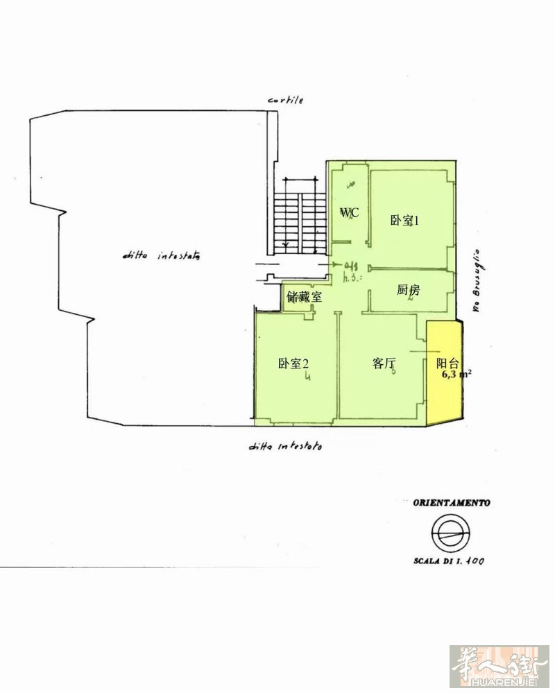 【出售】米兰黄线Affori 三室 【地址】via Brusuglio 35 【