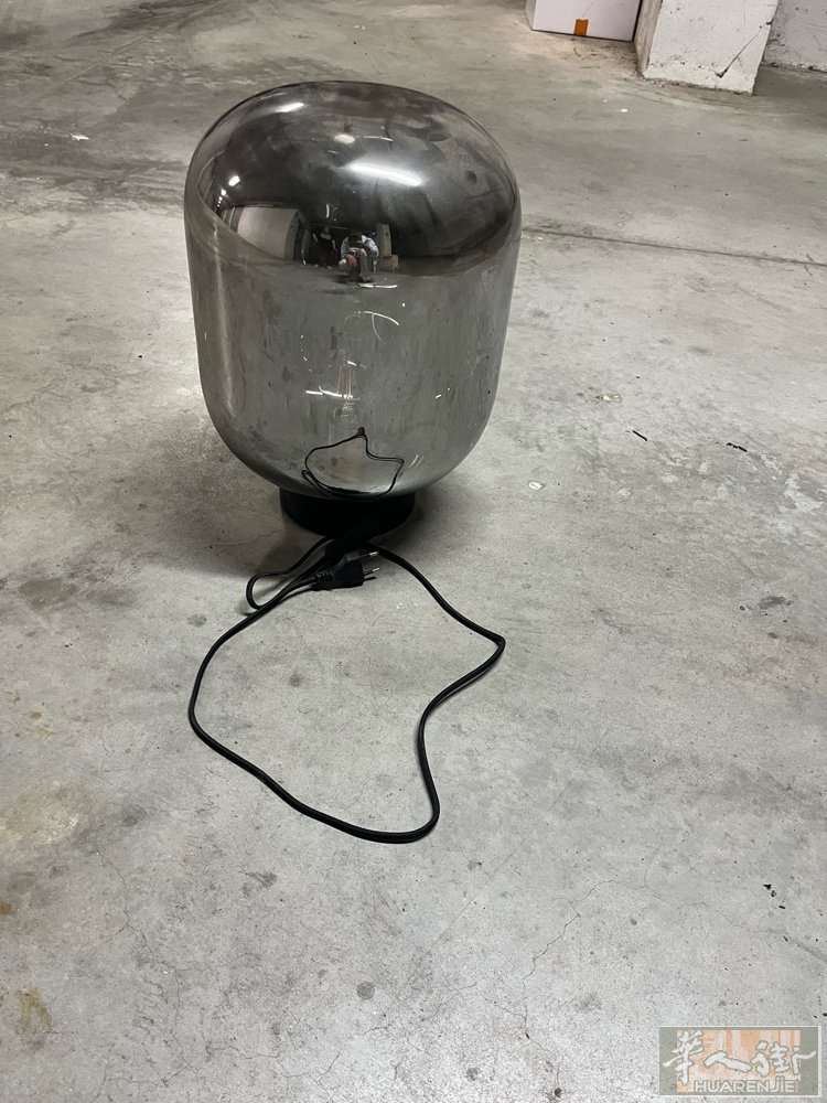 装饰灯 复古风烟熏玻璃球形台灯