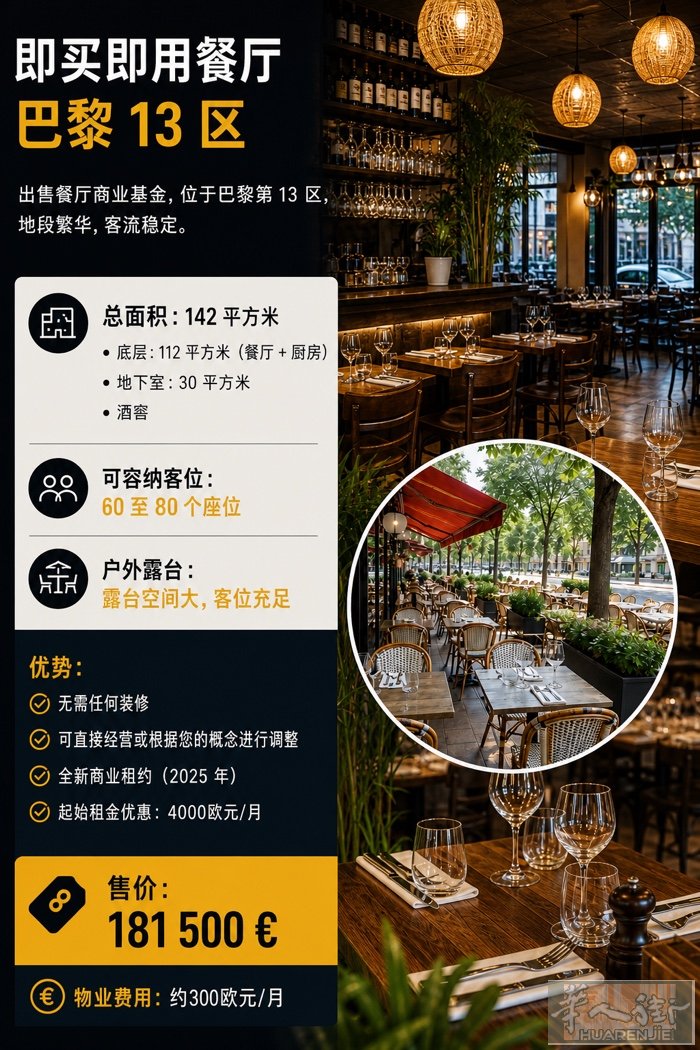 餐厅13区转让 141平米