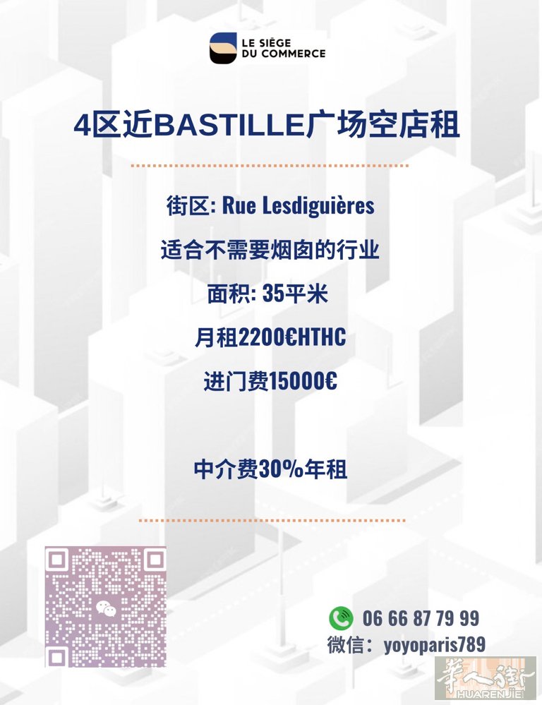 4区近Bastille广场空店租 街区: Rue Lesdiguières 适合