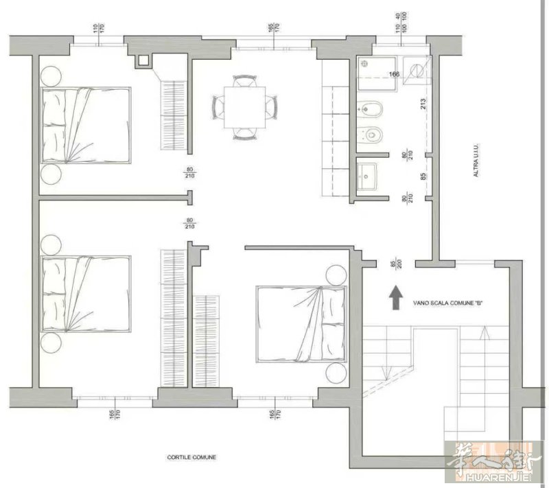 米兰Niguarda区 全新精装三室一厅 即刻入住  地址：Via Paolo