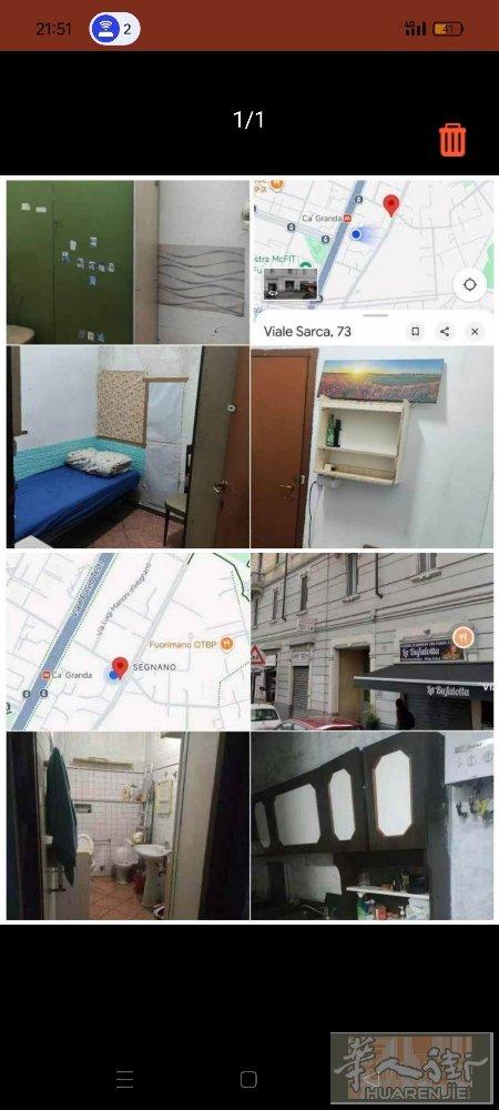 🇮🇹13欧带有大立柜单人房间！！M5 C'ageanda 地铁口两分钟交通好