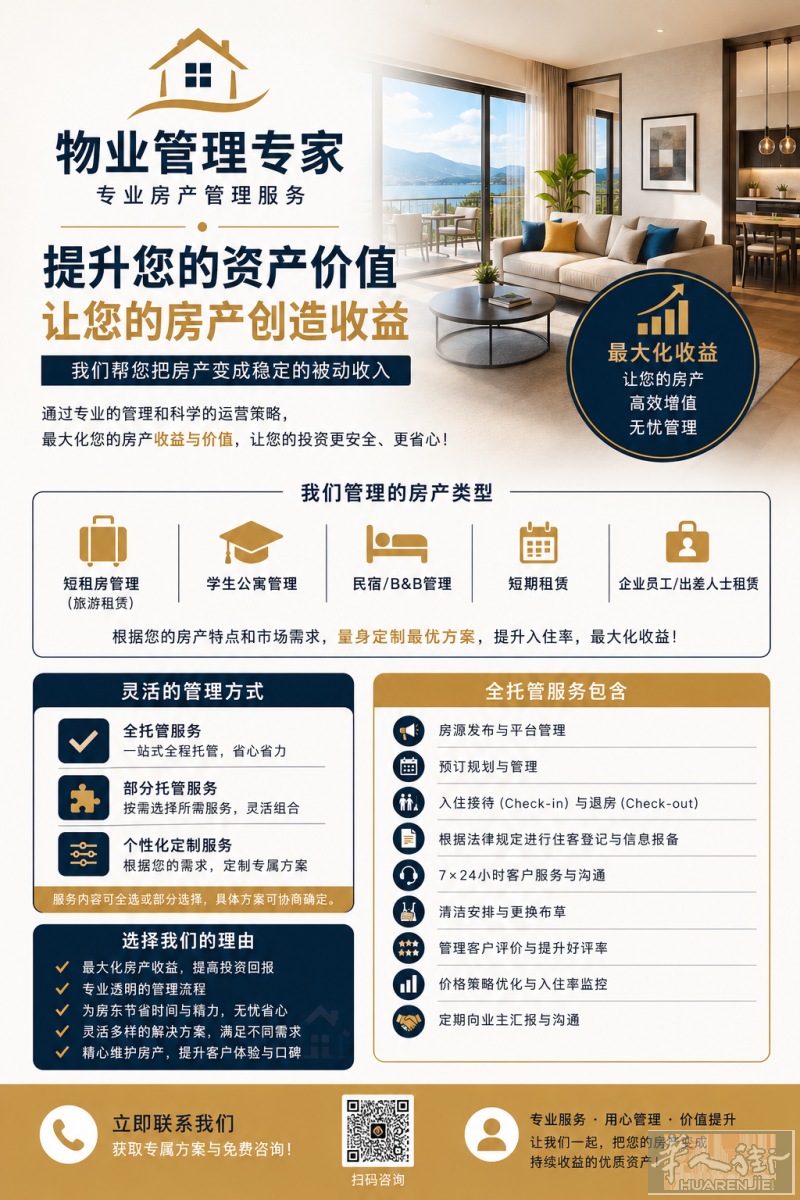 房屋托管服务 —— 提升您的房产价值