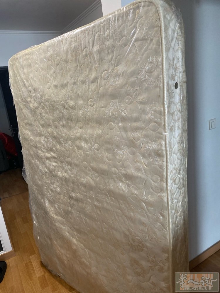 99%全新的床垫，长190宽145高20面加层有拉链的可拆洗有点硬床垫，50欧元