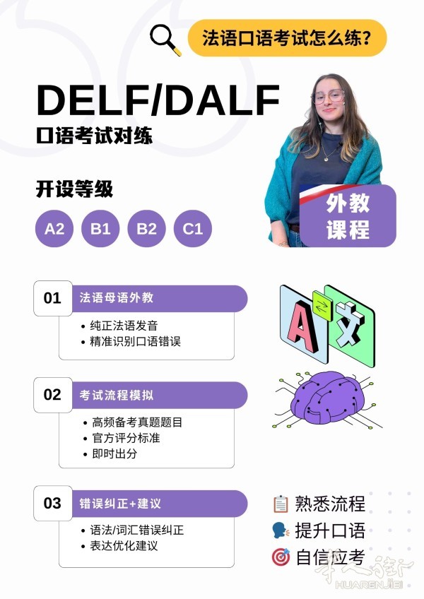 法国人，法语口语1对1/小班辅导｜续居留、备考法语考试A2或B1但口语不好的街友