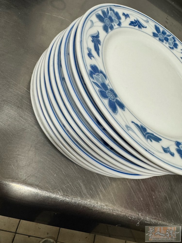 歺厅装修，低价出售，园盘有10，9成新，共5€. 长盘大的有8个，小的有1个，9