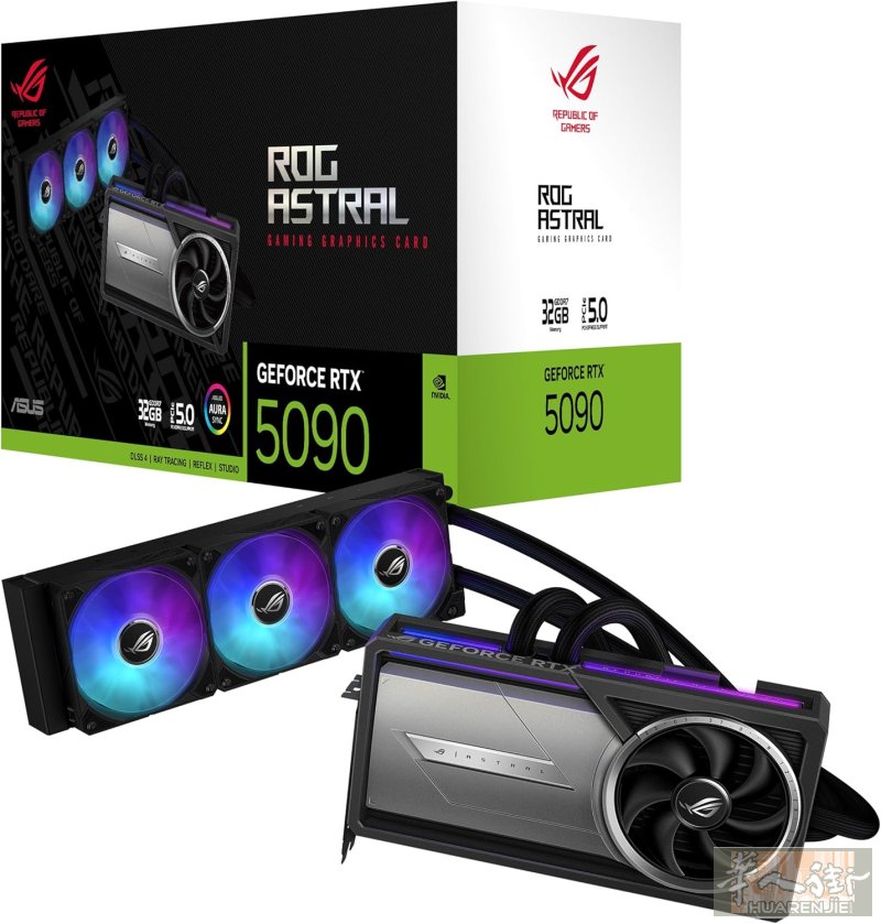 现货华硕显卡一块 ASUS ROG LC RTX5090 32GB OC 全新盒装
