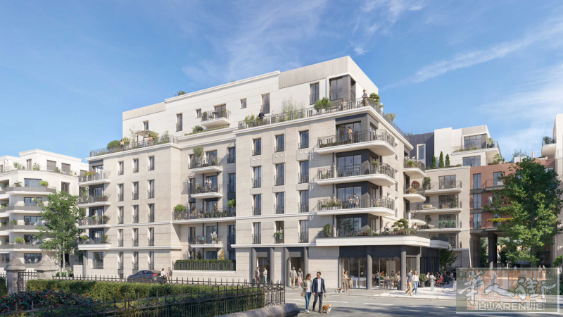 30万预算92省两房一厅巴黎，92省Villeneuve-la-Garenne市政中心塞纳河畔热销洋房