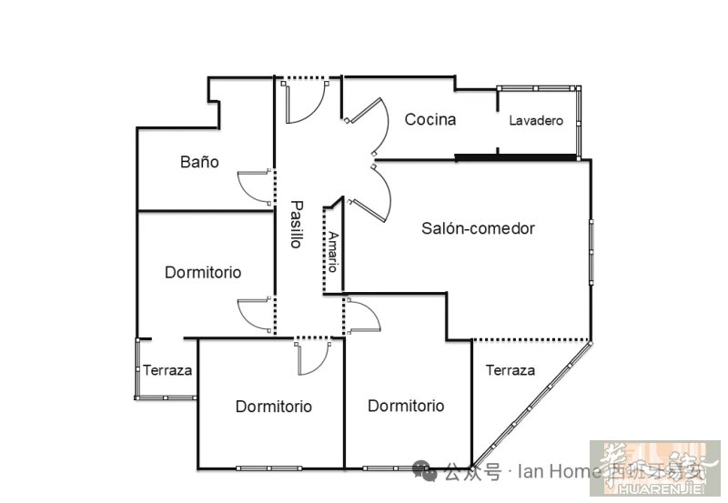 【降价啦！】Orcasitas 小火车站旁边，96平方三室一厅，双露台，六楼电梯