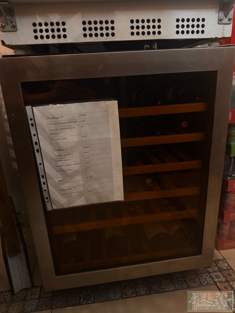 出两台设备，一台红酒冰箱，一台肉切块机，适合大餐馆