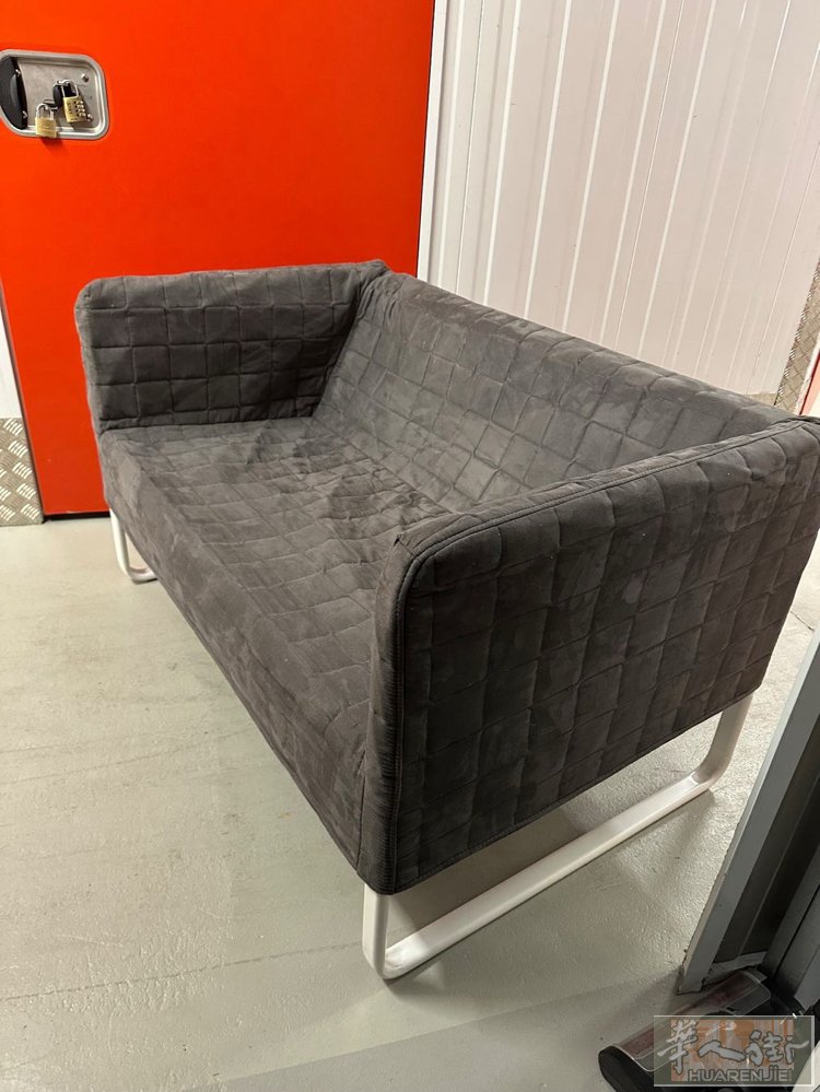 搬家60出一张99新宜家 (IKEA) KNOPPARP 灰色耐脏双人沙发，沙发