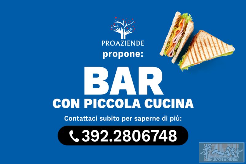 Caffetteria Tavola fredda/calda aperitivi con piccola cucina, Piacenza