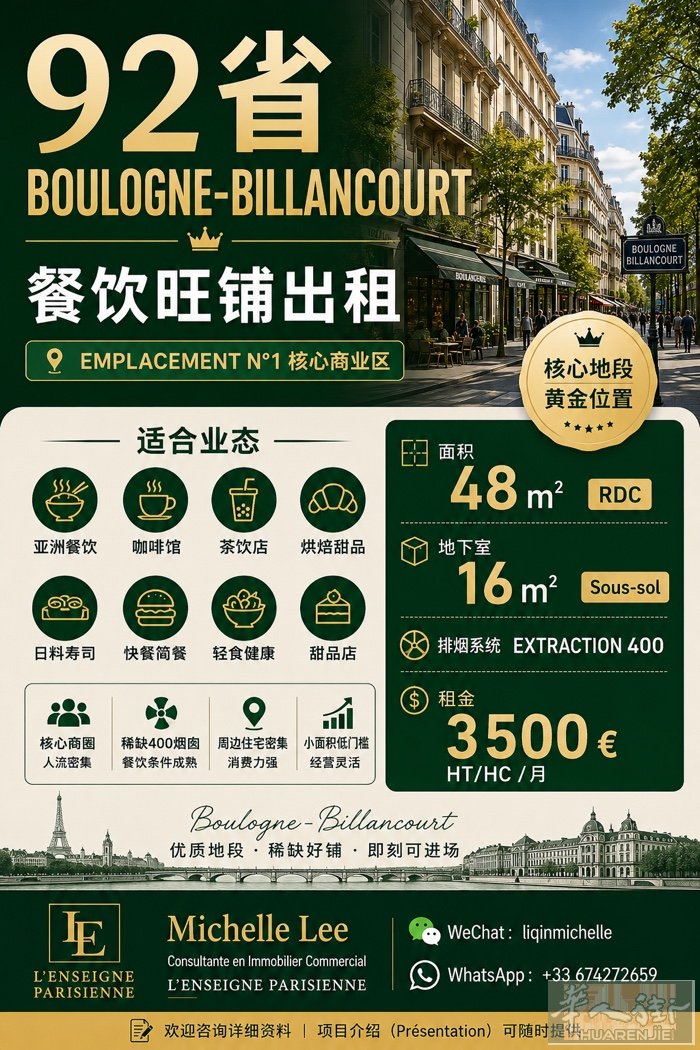 📍 92省｜Boulogne-Billancourt  EMPLACEMENT